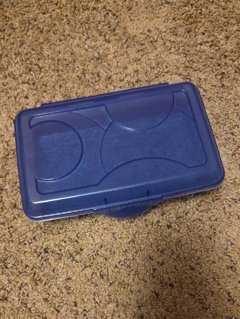Blue And Clear Plastic Pencil Case